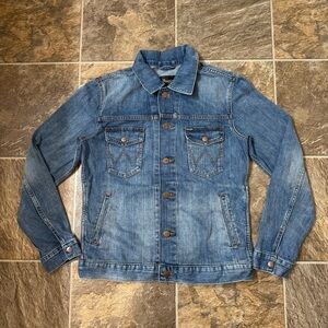 Wrangler Denim Trucker Jacket Medium Men's Blue Western Cowboy